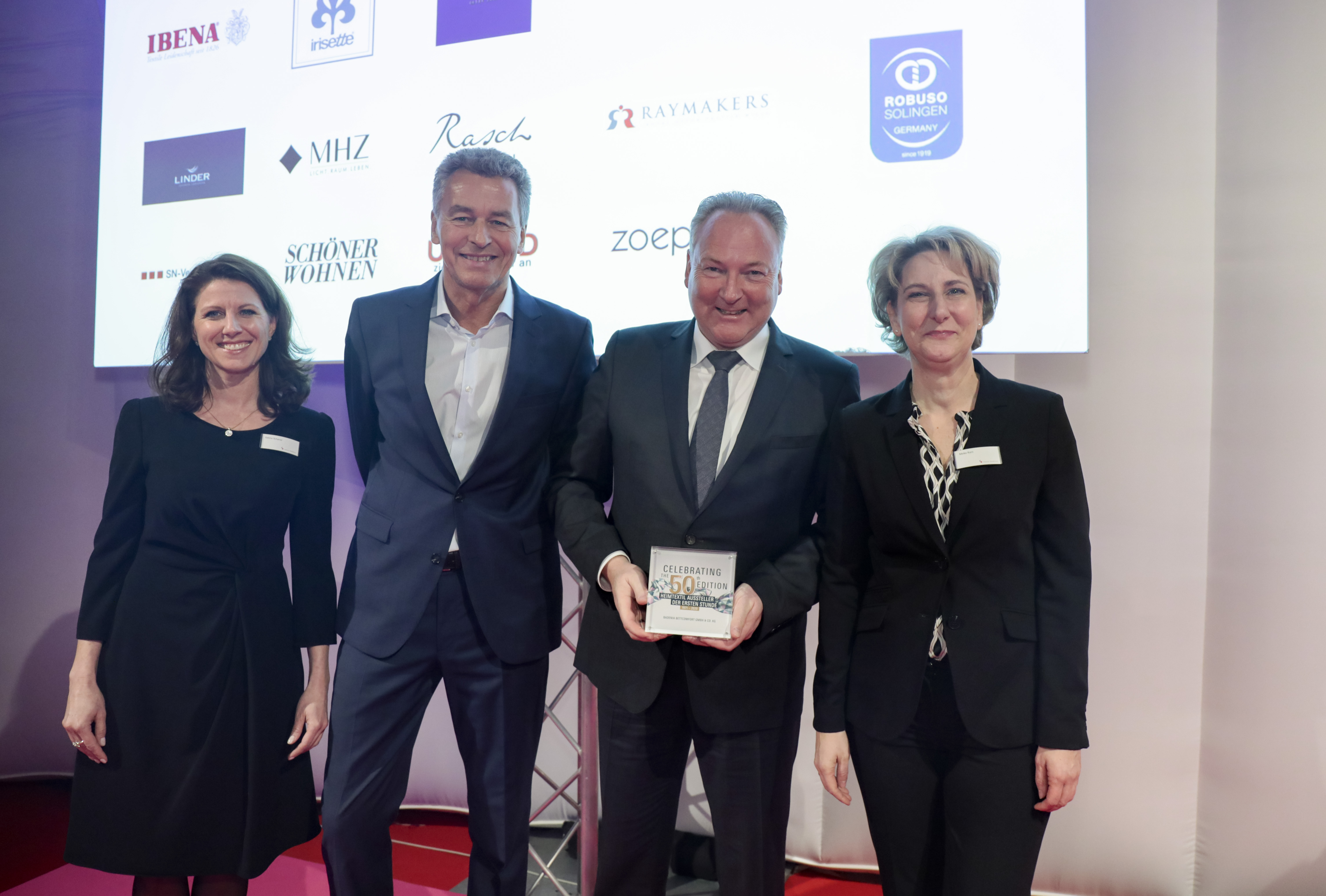 Awards ceremony for exhibitors from the very beginning / Badenia Bettcomfort GmbH & Co. KG