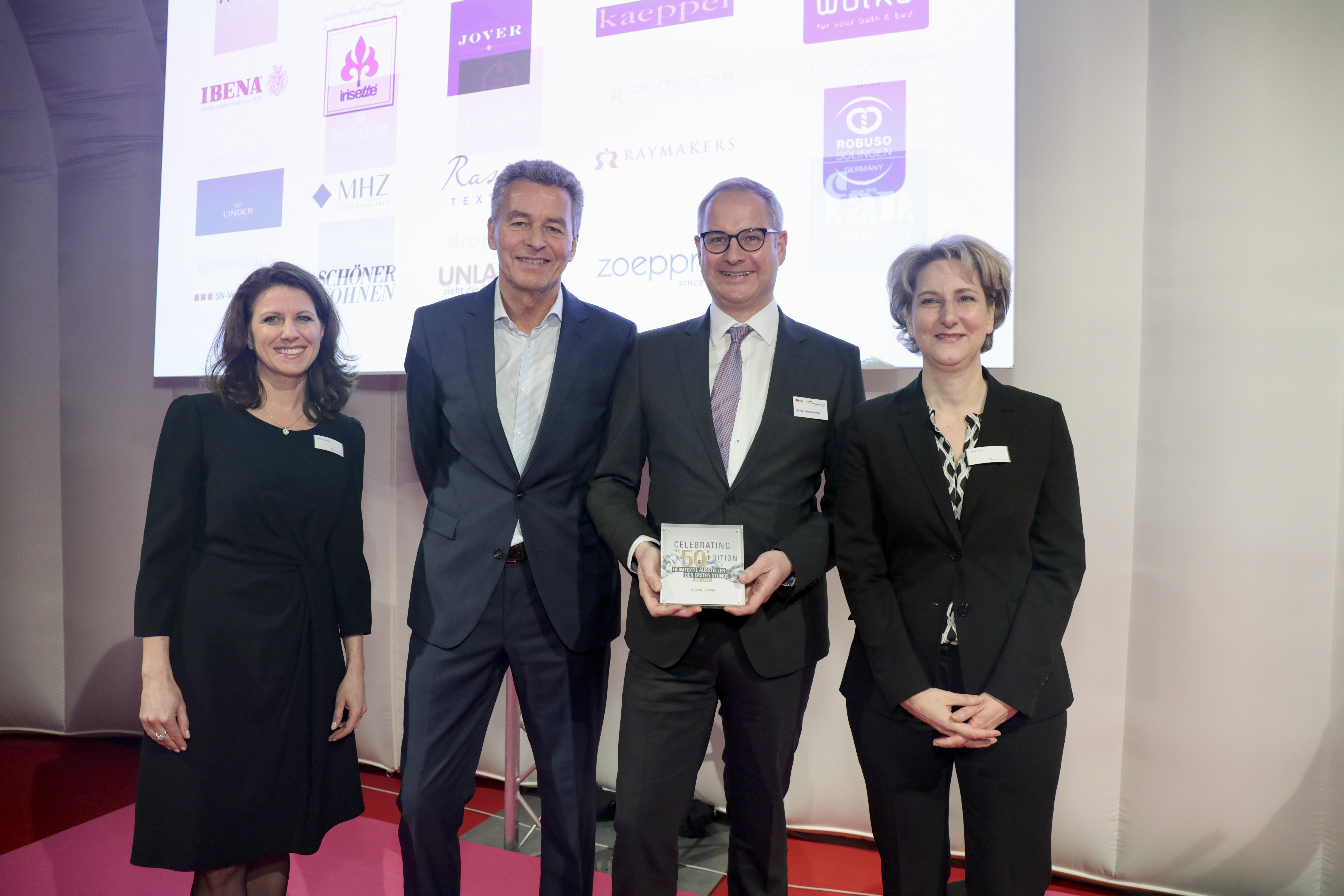 Awards ceremony for exhibitors from the very beginning / Brinkhaus GmbH