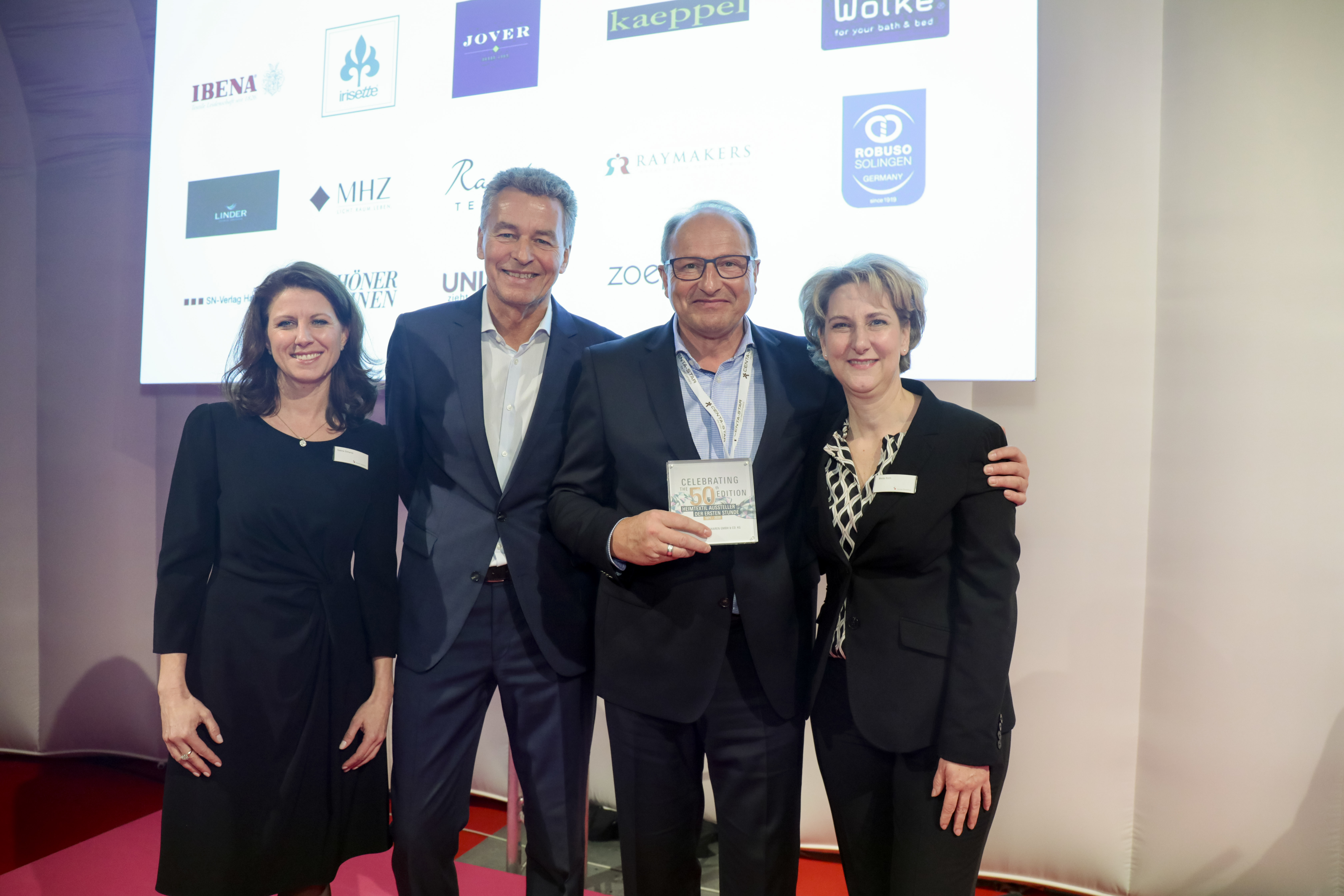 Awards ceremony for exhibitors from the very beginning / Centa Star Bettwaren GmbH & Co.KG