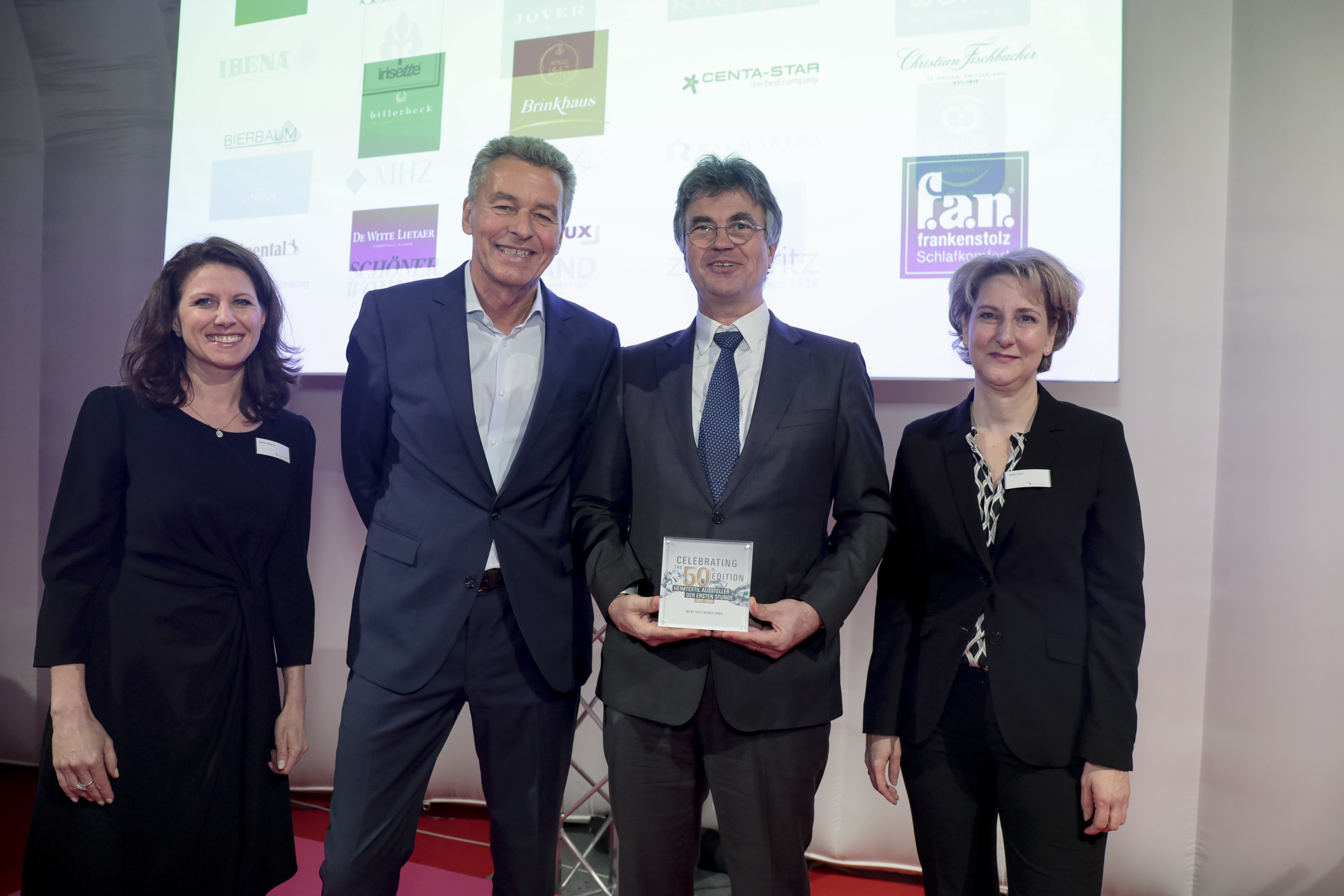 Awards ceremony for exhibitors from the very beginning / IBENA Textilwerke GmbH