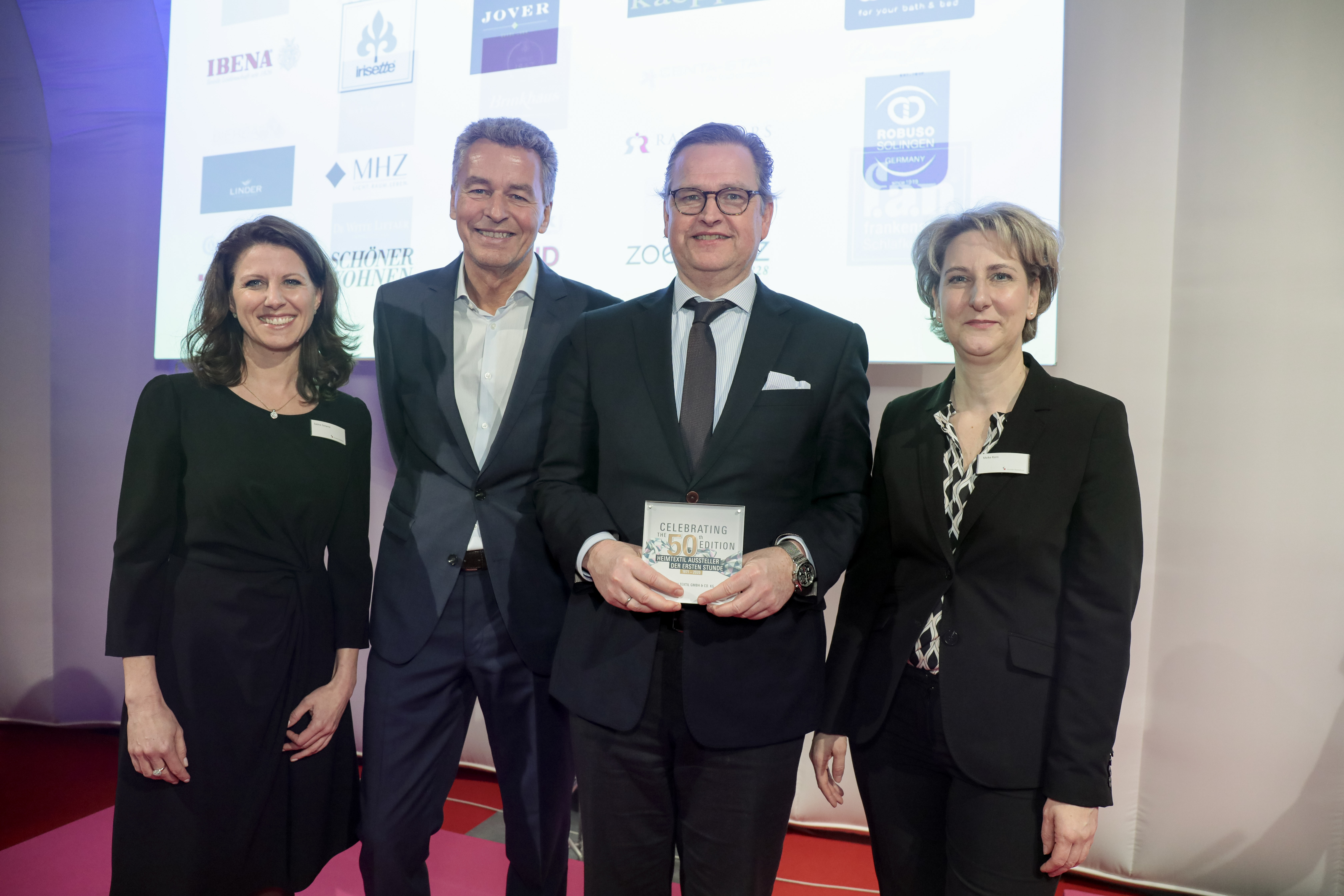 Awards ceremony for exhibitors from the very beginning / Rasch Textil GmbH & Co. KG