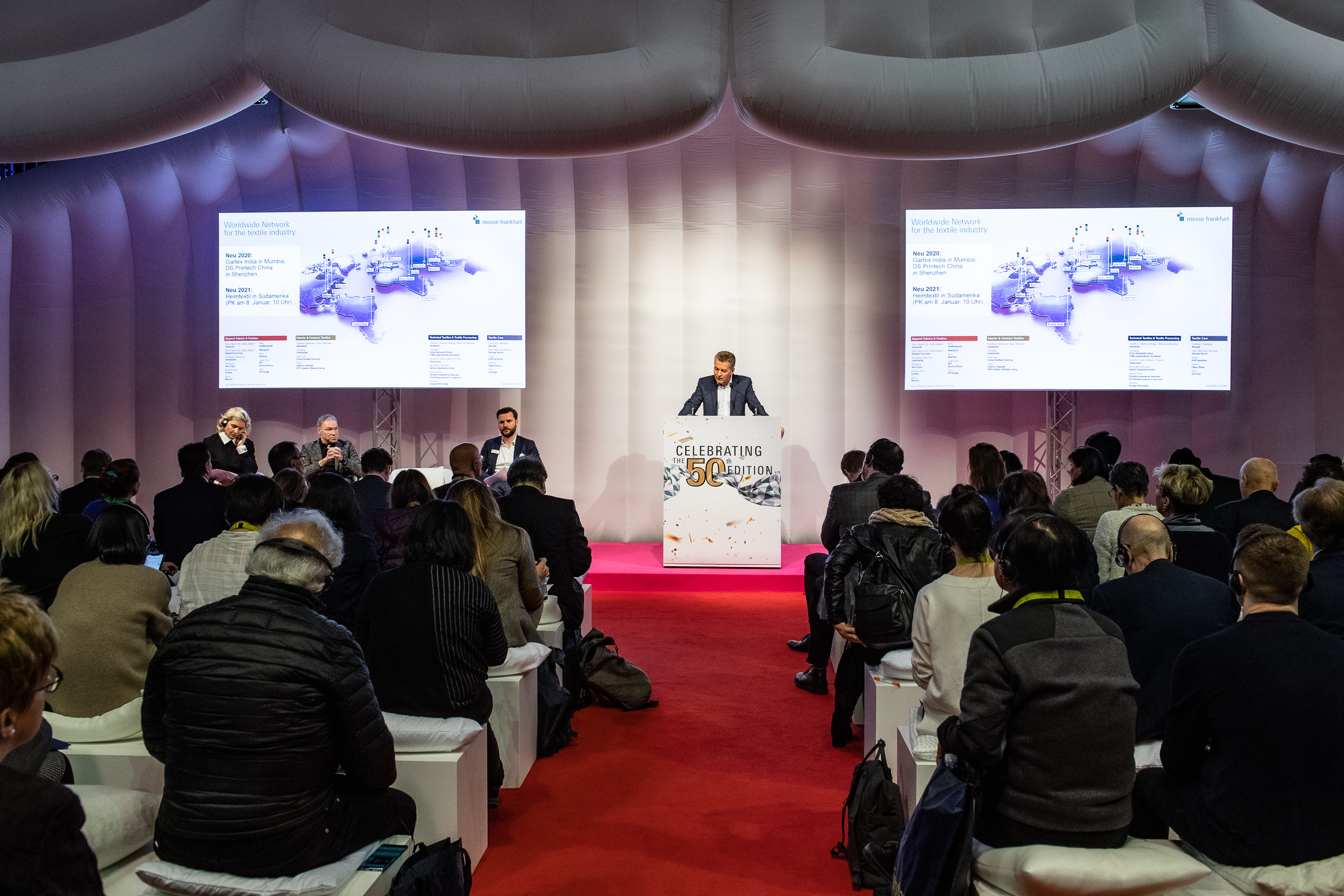 Heimtextil 2020, opening press conference, Detlef Braun, Member of the executive Board, Messe Frankfurt GmbH