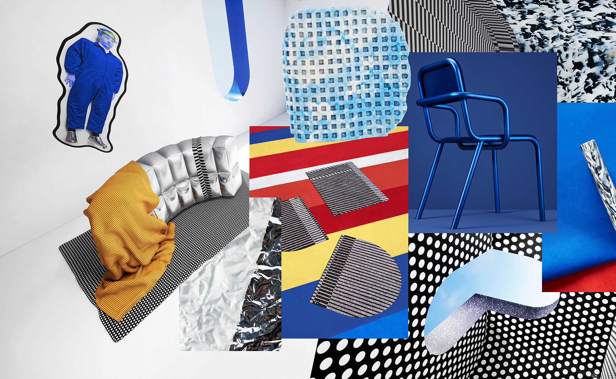 ACTIVE URBAN - Envisions for Heimtextil, Art direction by Sanne Schuurman & Emma Wessel, Photography textiles by Ronald Smits, VR visuals by Roel Deden