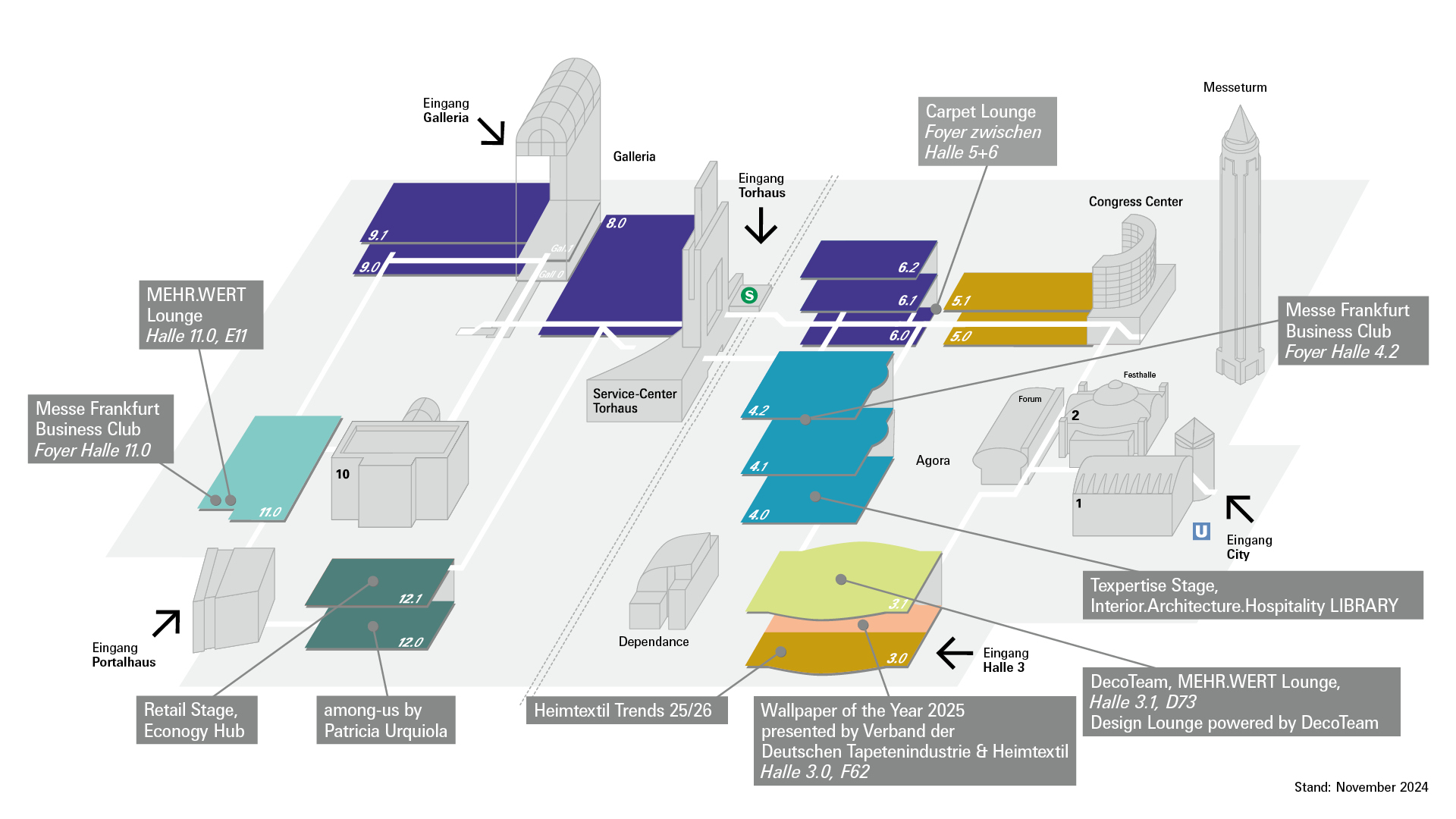 Geländebelegung Heimtextil 2025