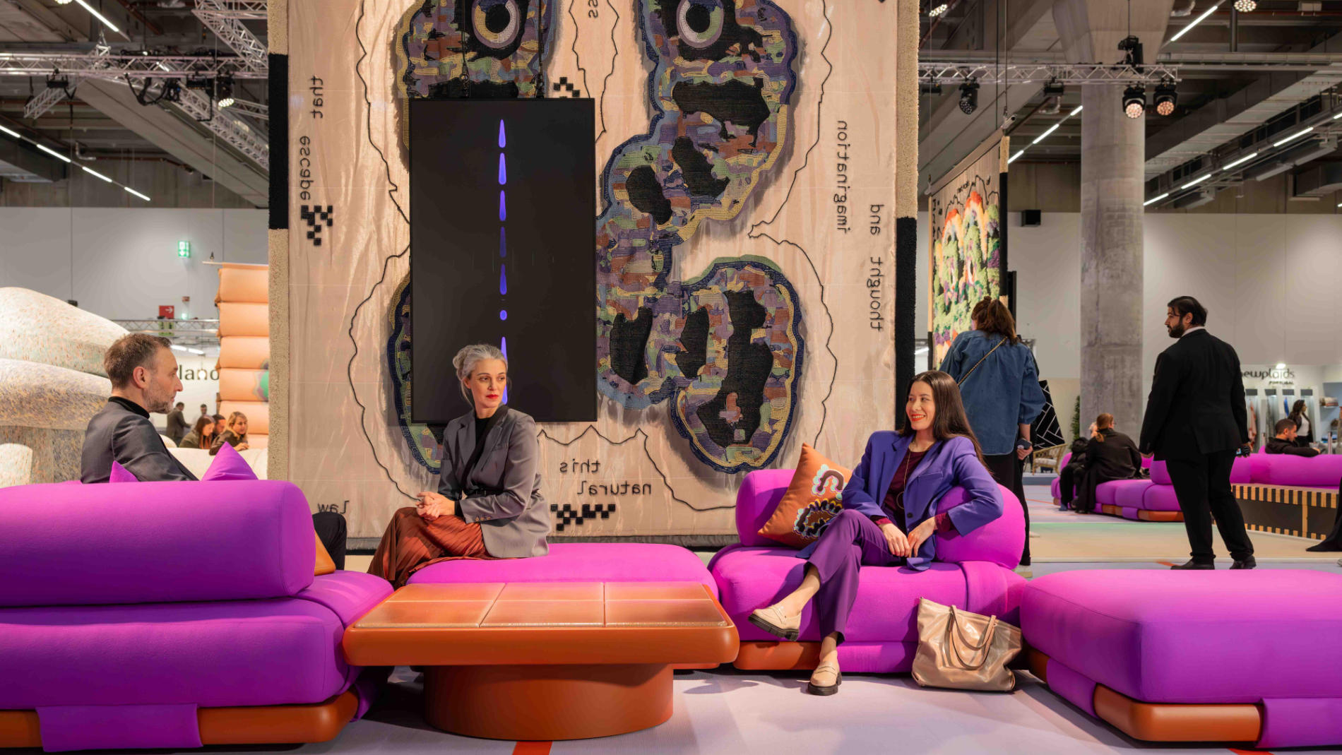 People relaxing at the trend space