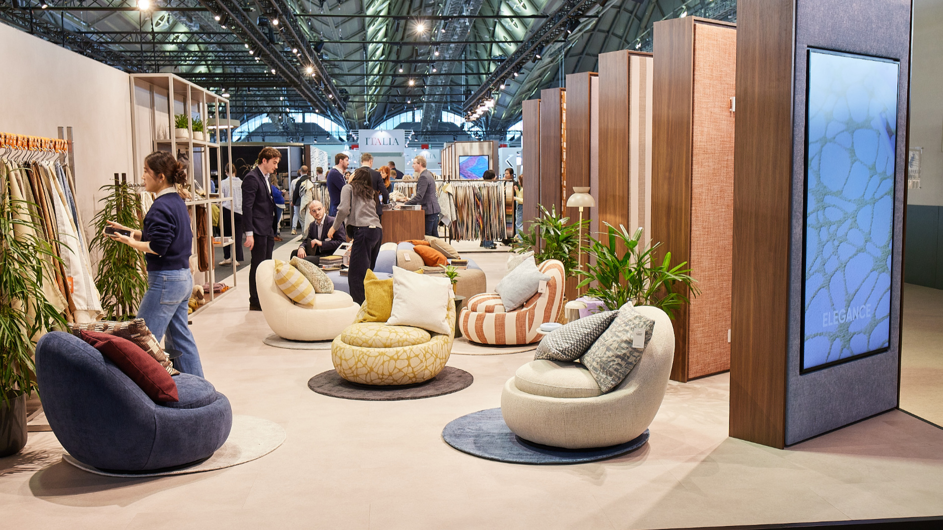Armchairs in an exhibition hall